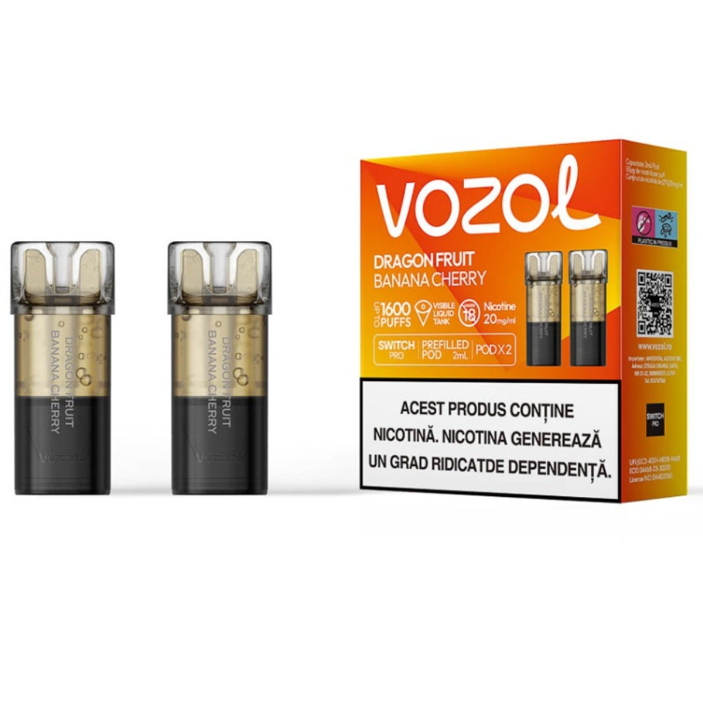 Dragon Fruit Banana Cherry - Set 2x Cartuse Vozol Switch Pro