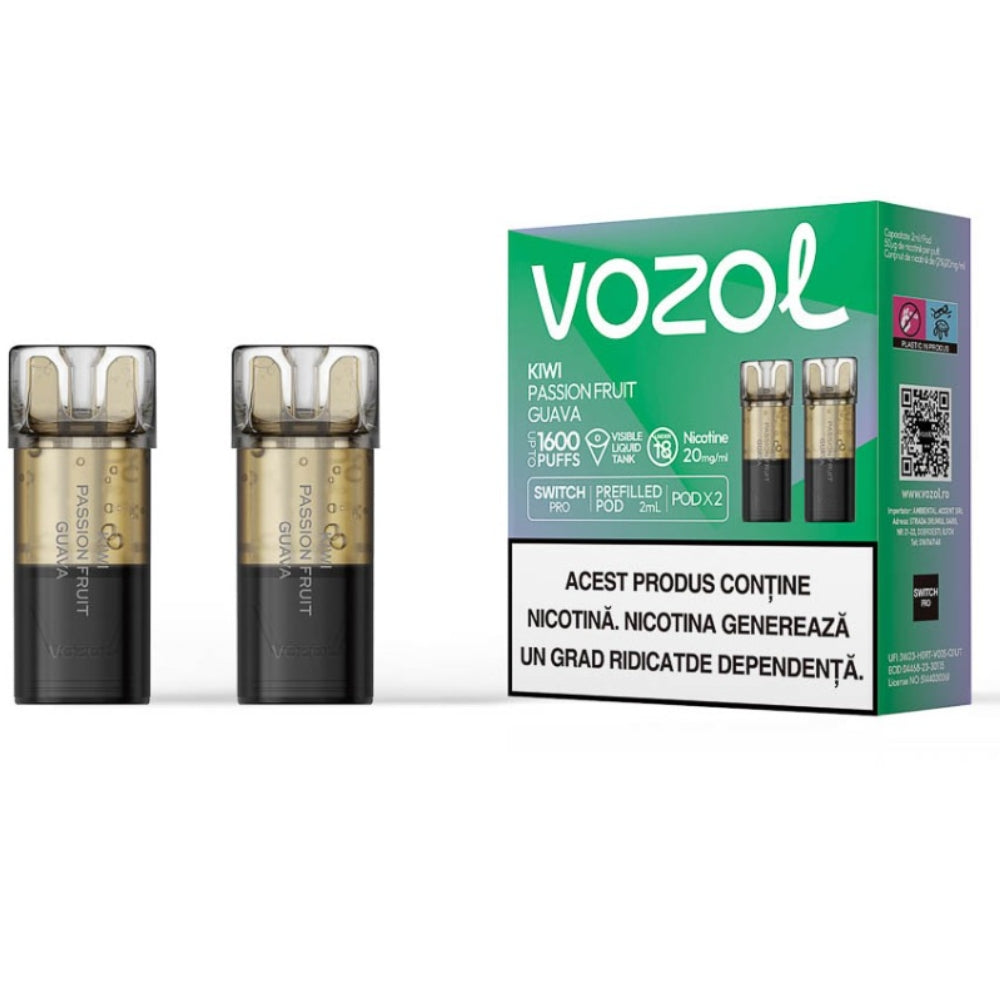 Kiwi Passion Fruit Guava - Set 2x Cartuse Vozol Switch Pro