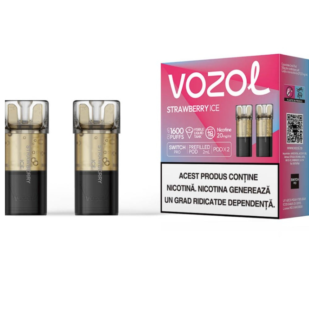 Strawberry Ice - Set 2x Cartuse Vozol Switch Pro