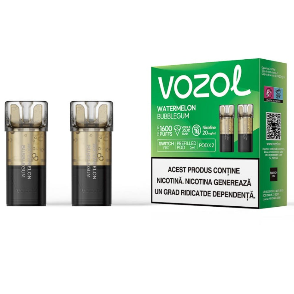 Watermelon Bubblegum - Set 2x Cartuse Vozol Switch Pro