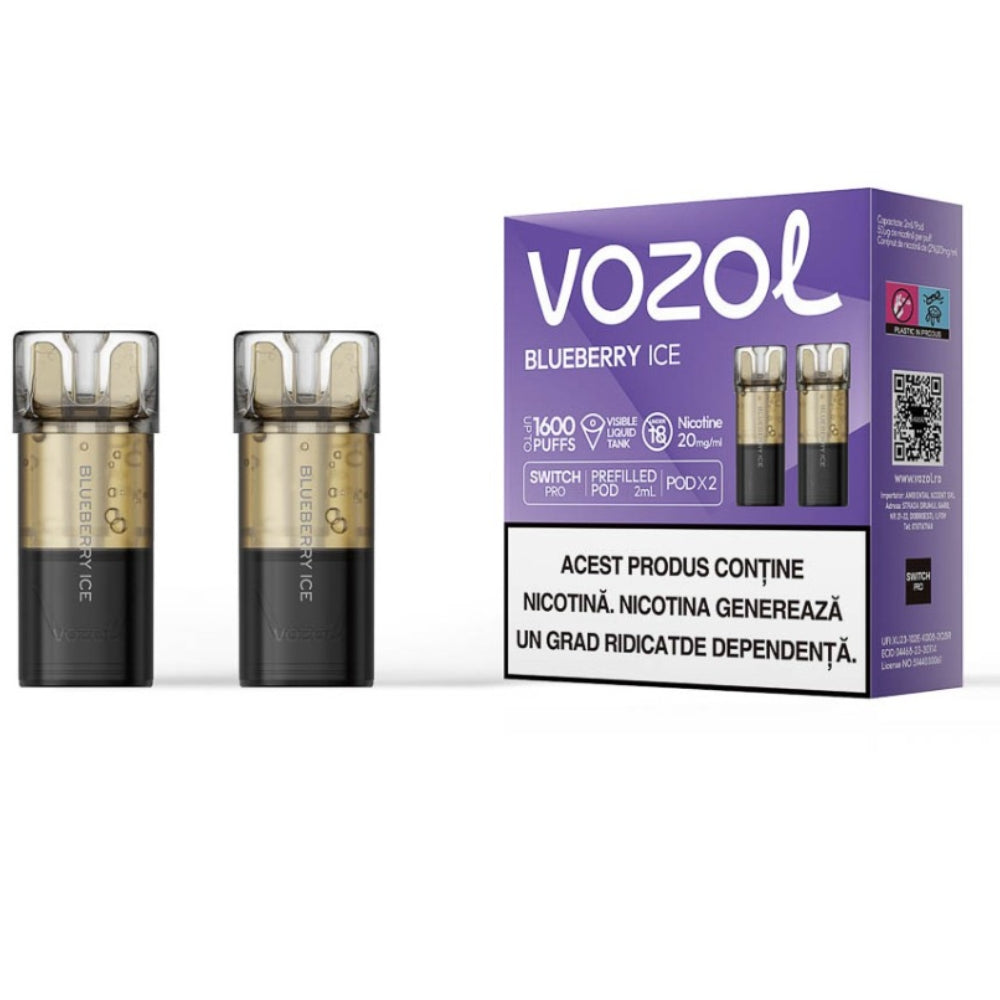 Blueberry Ice - Set 2x Cartuse Vozol Switch Pro
