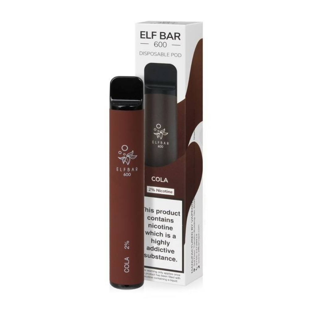 Elf Bar Vape Cola, 2% Nicotina, 600 Pufuri