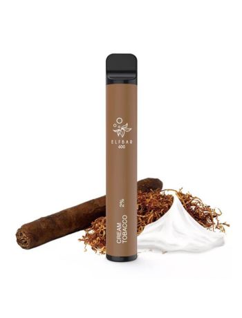 Elf Bar Cream Tobacco, 2% Nicotina, 600 Pufuri