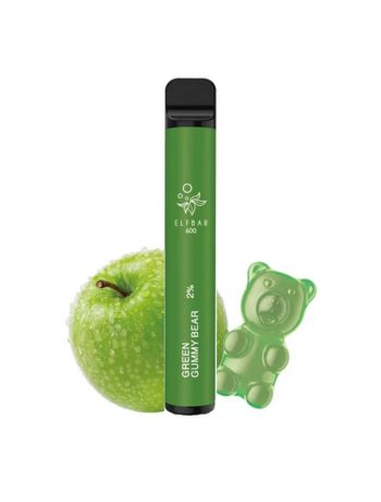Elf Bar Green Gummy Bear, 2% Nicotina, 600 Pufuri