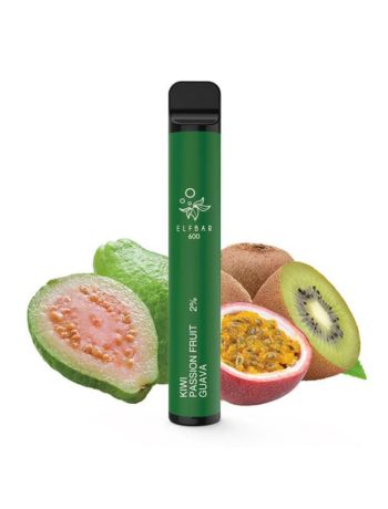 Elf Bar Kiwi Passion Guava, 2% Nicotina, 600 Pufuri