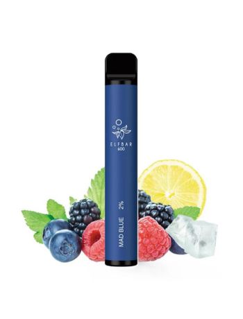 Elf Bar Mad Blue, 2% Nicotina, 600 Pufuri