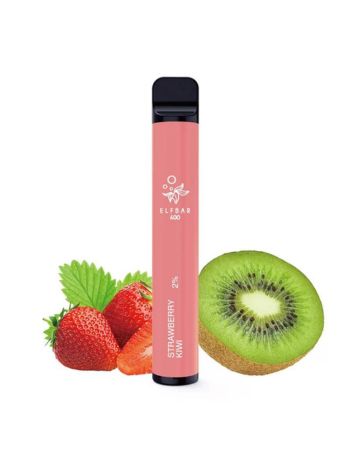 Elf Bar Strawberry Kiwi, 2% Nicotina, 600 Pufuri