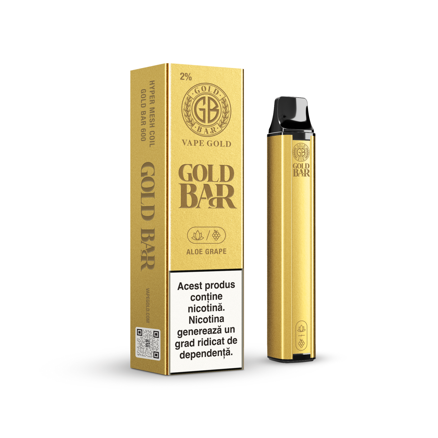 Puff Bar Gold Bar 600 - Aloe Grape