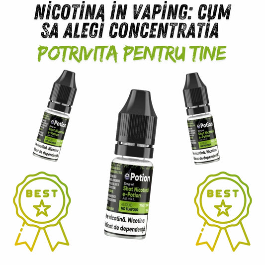 Nicotina in vaping: Cum sa alegi concentratia potrivita pentru tine