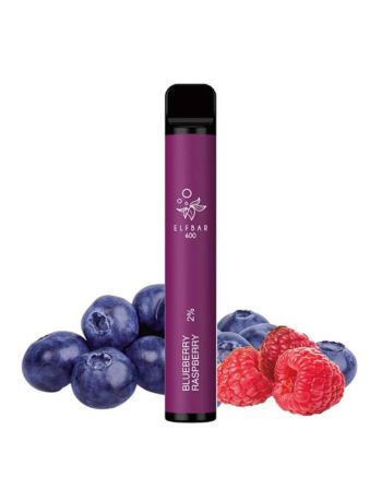 Elf Bar Blueberry Raspberry, 2% Nicotina, 600 Pufuri