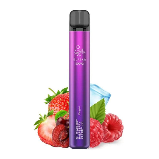 Elf Bar 600V2 - Strawberry Raspberry Cherry Ice